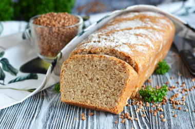 Buckwheat bread in the oven