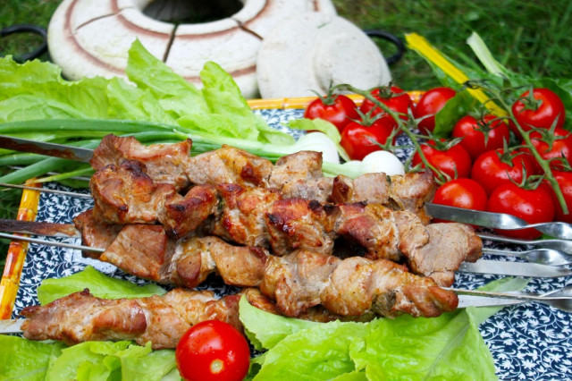 Pork tandoor kebab