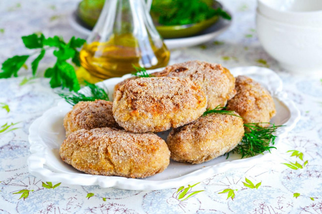 Juicy turkey cutlets in a frying pan