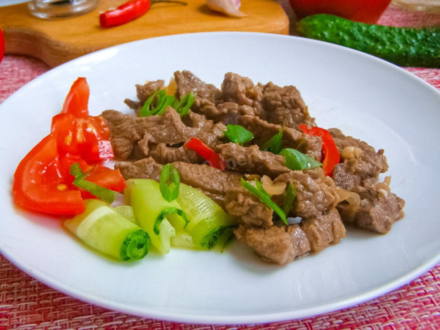 Beef in soy sauce