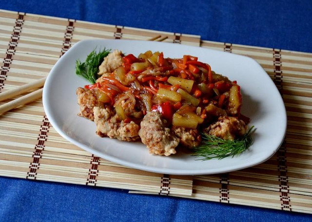 Gabajou in sweet and sour sauce in Chinese