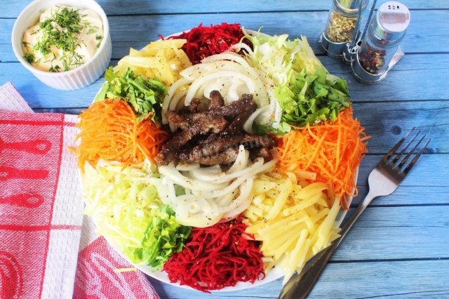 Classic chafan salad with beef