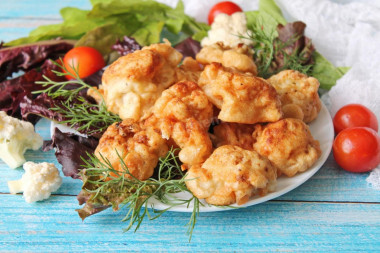 Cauliflower in crispy batter