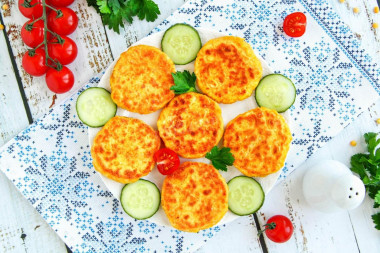 Pea cutlets on pan