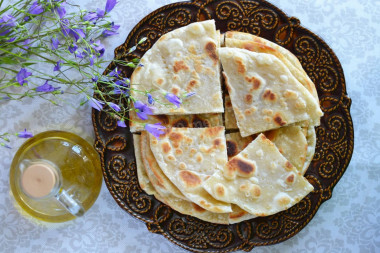 Flatbread without filling in a pan