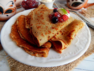 Rye flour pancakes