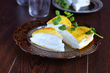 Air omelet in a frying pan