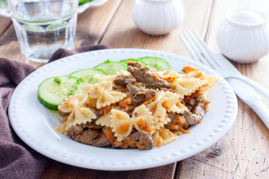 Liver with pasta