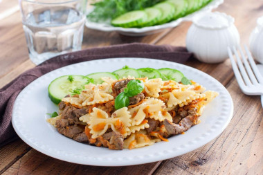 Liver with pasta