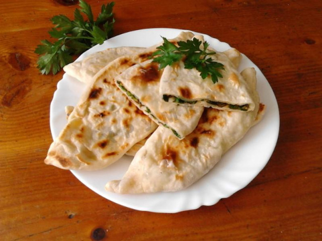 Armenian tortillas with herbs