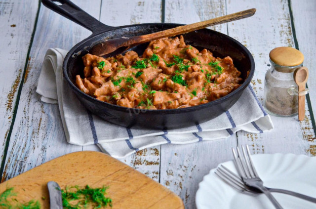 Beef Stroganoff with cream