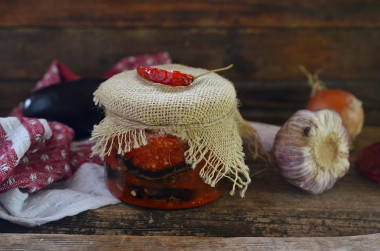 Spicy eggplant for winter snack