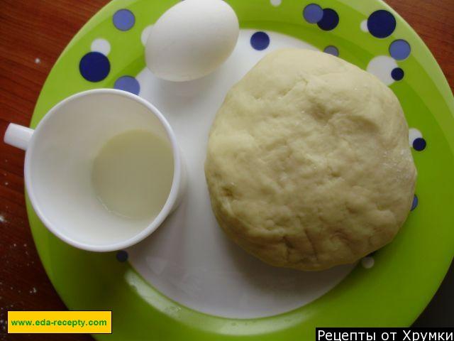 Dough dry yeast in milk