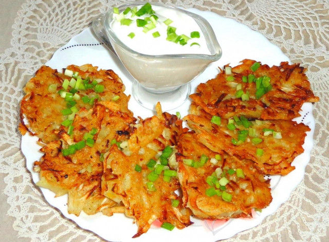Pancakes with onions
