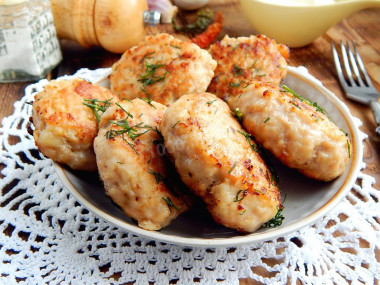 Chicken cutlets with cabbage