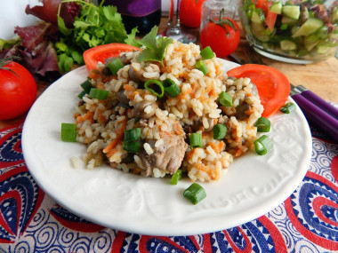 Rice with chicken liver