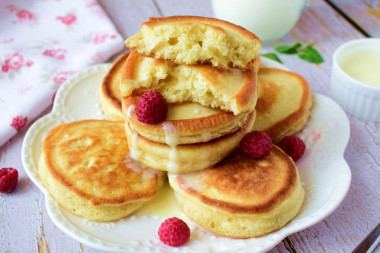 Pancakes on a fluffy snowball