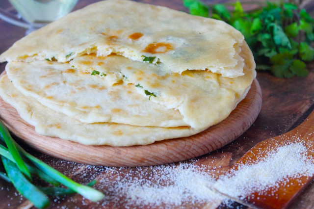 Naan Indian flatbread with garlic