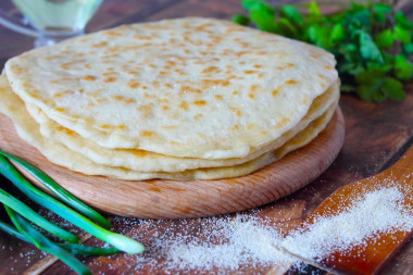 Naan Indian flatbread with garlic
