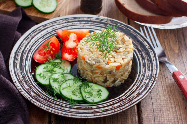 Rice with eggplant