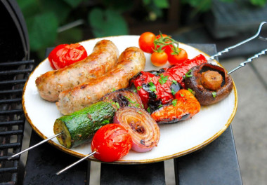 Barbecue vegetable kebab