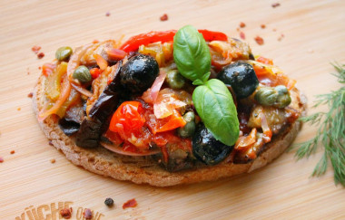 Sicilian vegetable eggplant caponata