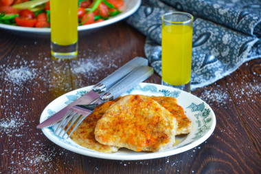 Pork escalope in the oven