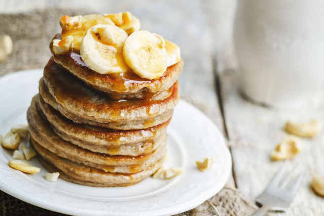 Pancakes made of banana and flour