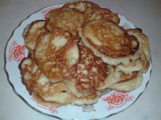 Pancakes with sour milk fluffy