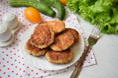 Chicken cutlets without bread