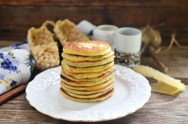 Fluffy pancakes with sour milk