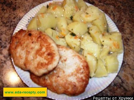 Chicken cutlets with egg