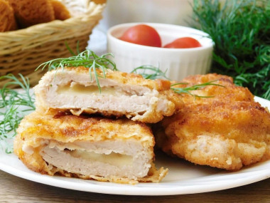 Schnitzel with cheese