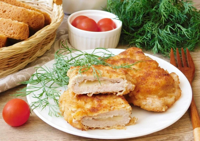 Schnitzel with cheese