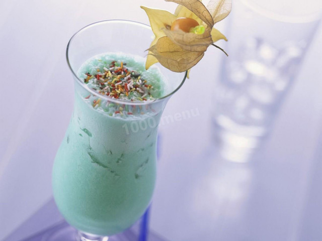 Sherbet with Blue Curacao