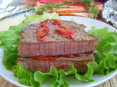 Beef blood steak