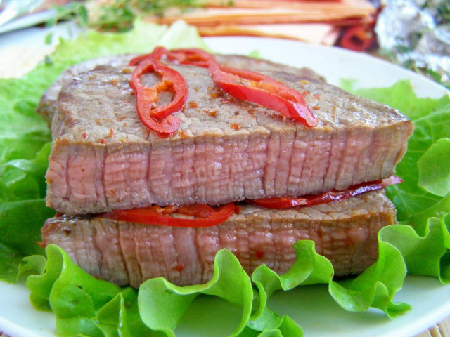 Beef blood steak