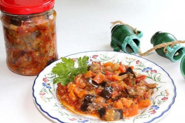 Eggplant appetizer with tomatoes
