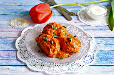 Lazy cabbage rolls without cabbage with rice in a frying pan