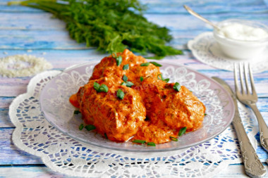 Lazy cabbage rolls without cabbage with rice in a frying pan