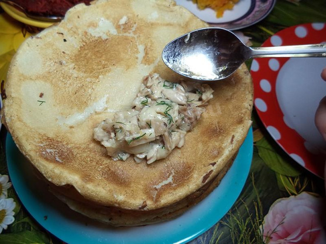 Chicken pancake filling