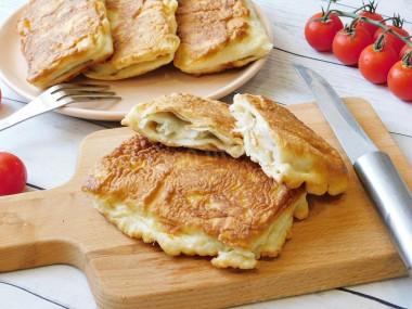 Pita bread in batter with filling