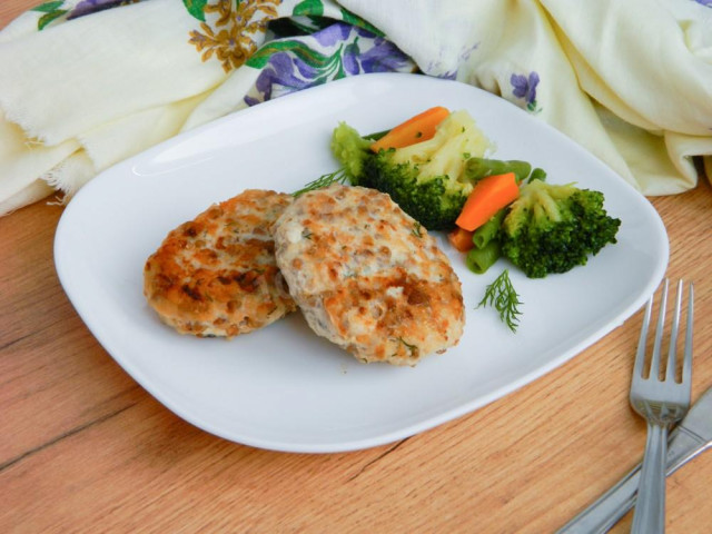 Chicken cutlets with buckwheat