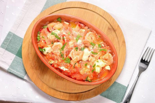 Saganaki shrimp