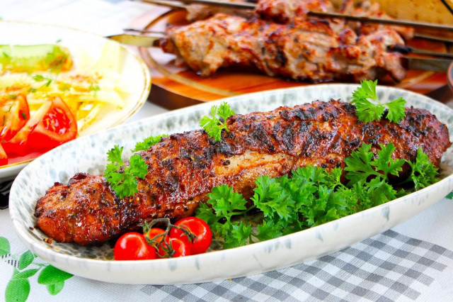 Pork tenderloin on the grill