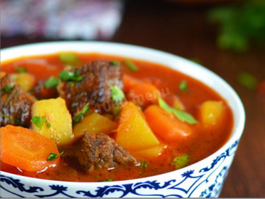 Pumpkin stew with meat