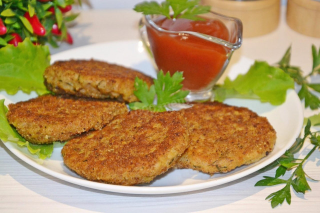 Canned sardine cutlets with rice