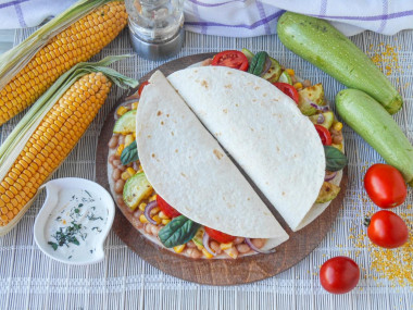 Tortilla with vegetables