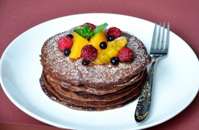 Coconut chocolate pancakes