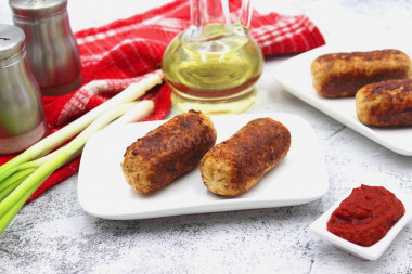 Chicken thigh sausages with cream cheese
